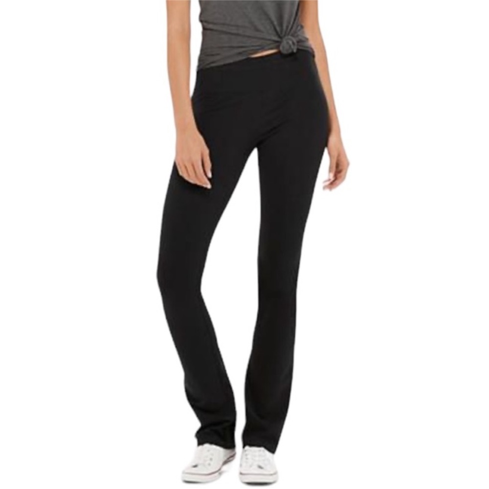 Columbia black flare cut low rise fleece lined athletic pants size XS